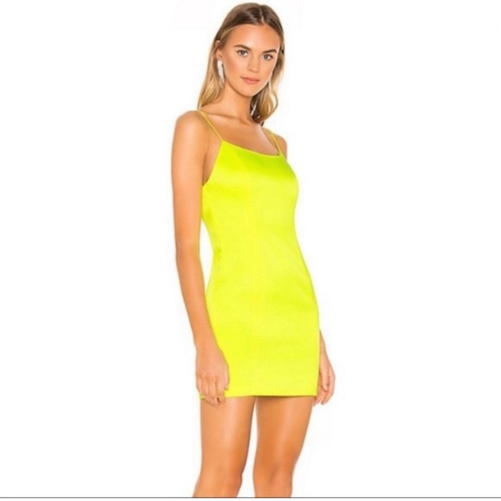 Alice & Olivia Neon Yellow Mini Dress Size 0